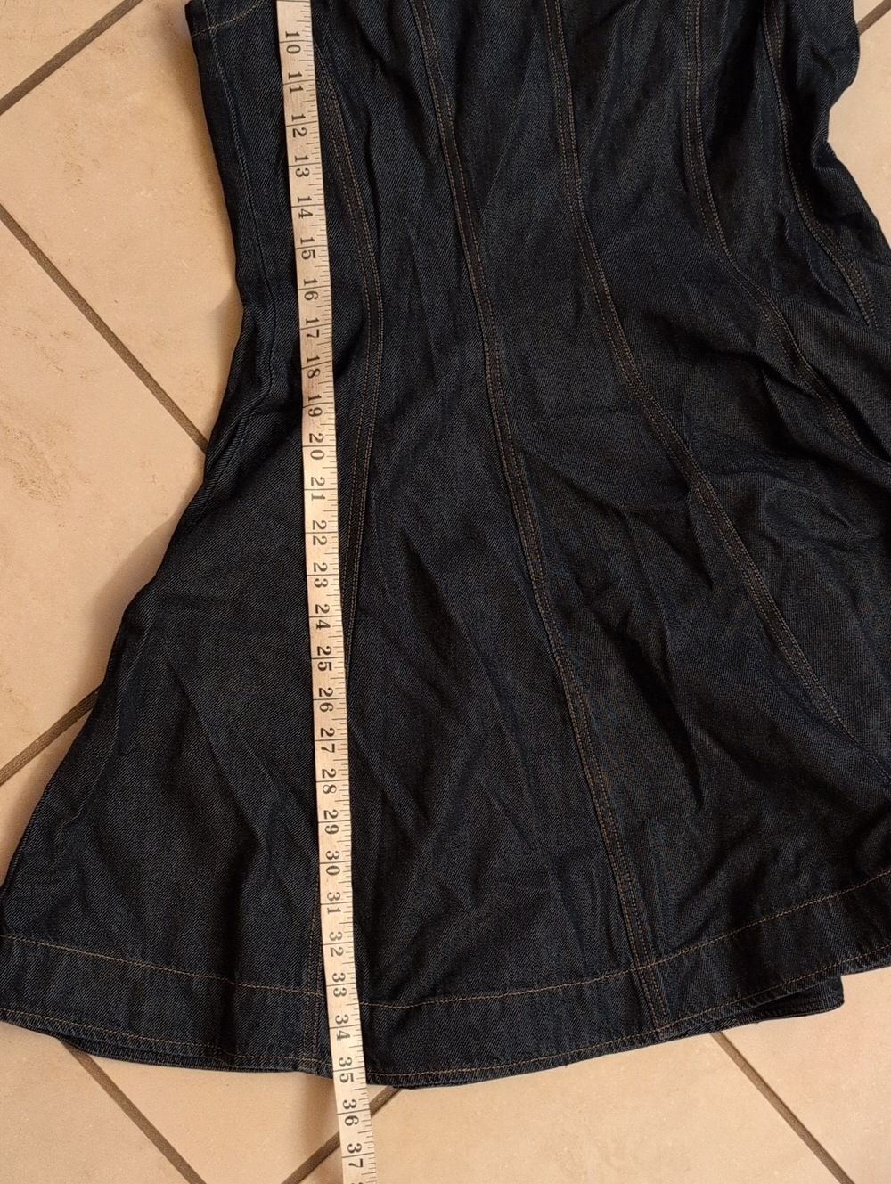 NWT Madewell Airy Denim Circle Mini Dress Rinse Wash Blue Size L - Picture 8 of 13